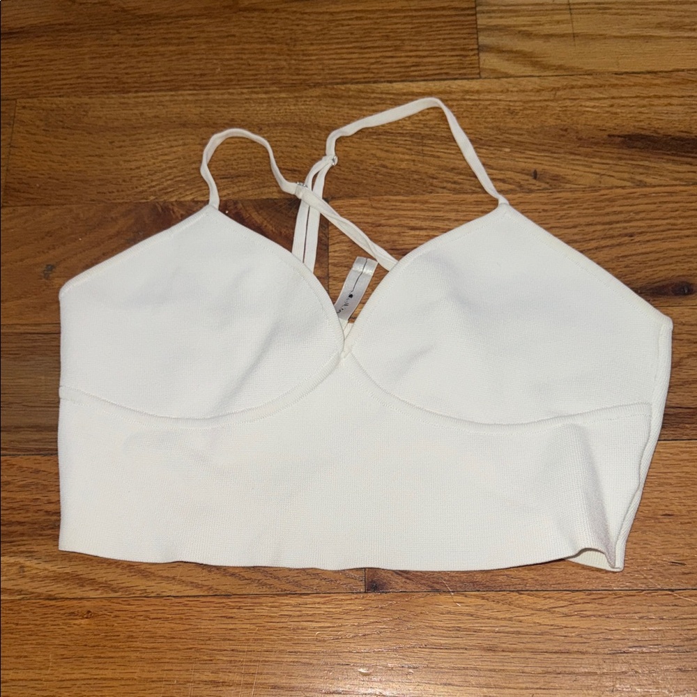 ALC white crop top - size small